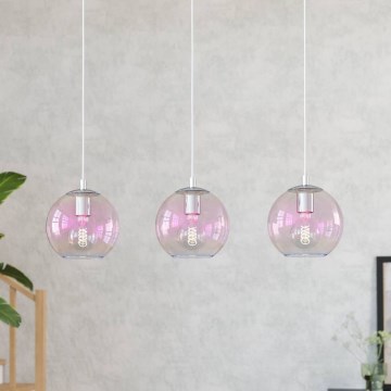 Eglo - Piekaramā lustra ar vadu 3xE27/60W/230V, spīdīgs hroms