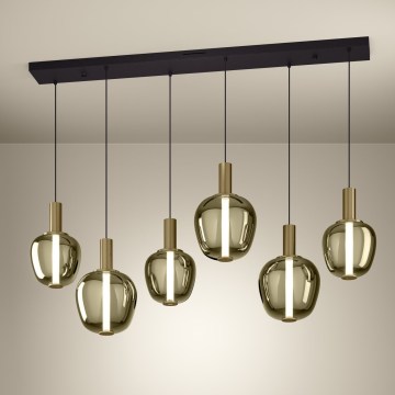 Eglo - regulējamā LED lustra 3xLED/5W/230V + 3xLED/6,5W + 6xLED/1,6W, zelta krāsā