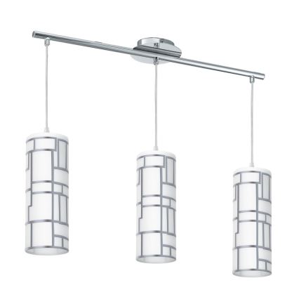 Eglo - Rezerves stikls lustrai un lampa BAYMAN balta/spīdīgi hromēts
