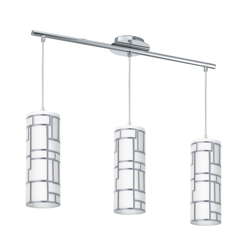 Eglo - Rezerves stikls lustrai un lampa BAYMAN balta/spīdīgi hromēts