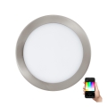 Eglo - RGB LED aptumšojams iebūvējamais griestu gaismeklis FUEVA-C LED/15,6W/230V Ø 22,5 cm