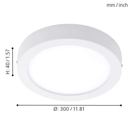 Eglo - RGBW Aptumšojama griestu lampa FUEVA-C LED/21W/230V
