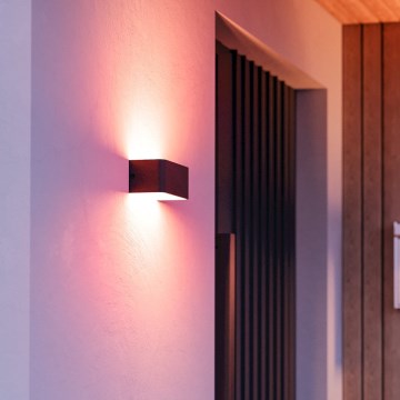 Eglo - RGBW LED dimmējams āra sienas gaismeklis LED/10W/230V 2700-6500K IP55 melns