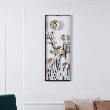 Eglo - Sienas dekorācija 100x38,5 cm melna/zelta