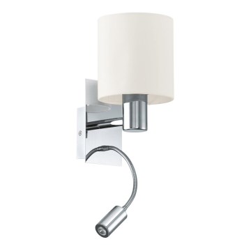 Eglo - Sienas gaismeklis 1xE27/40W+LED/3,5W krēma krāsā