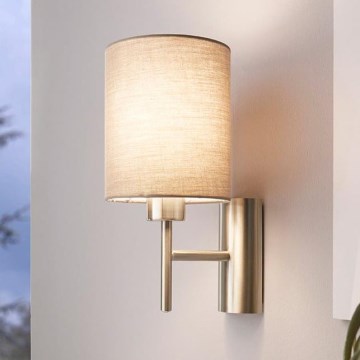 Eglo - Sienas lampa 1xE27/60W/230V taupe