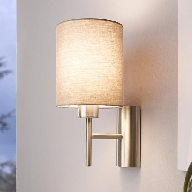 Eglo - Sienas lampa 1xE27/60W/230V taupe
