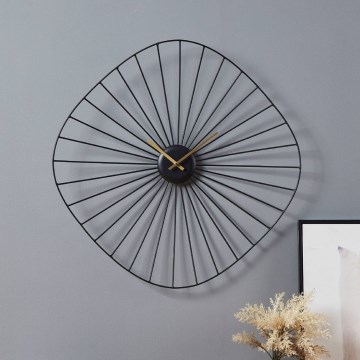 Eglo - Sienas pulkstenis 1xAA 60x60 cm melna