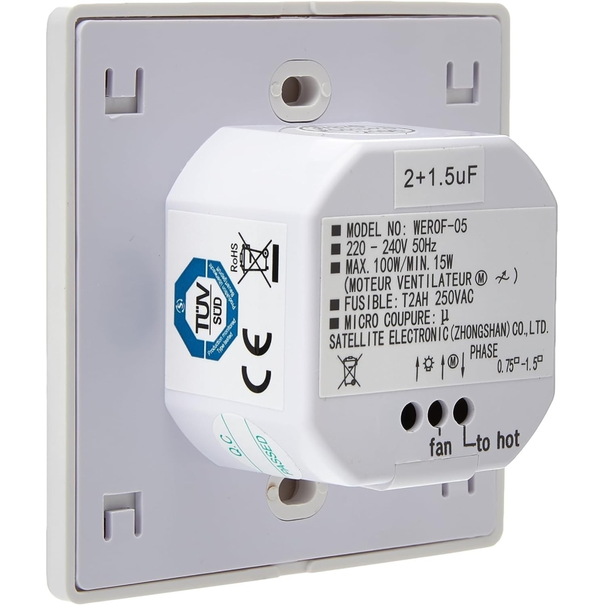 Eglo - Sienas ventilatora vadības ierīce 100W/230V