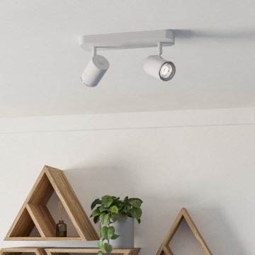 Eglo - Vannas istabas virziena gaismeklis 2xGU10/5W/230V IP44 balts