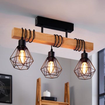 Eglo - Virsapmetuma lustra TOWNSHEND 3xE27/60W/230V priede