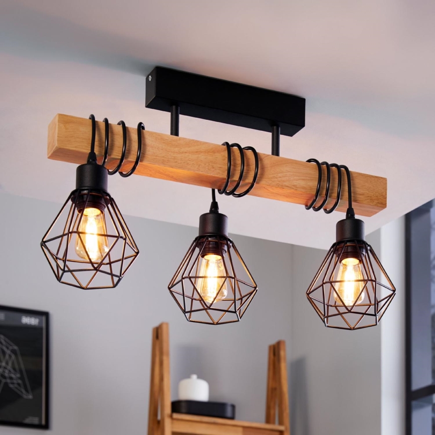 Eglo - Virsapmetuma lustra TOWNSHEND 3xE27/60W/230V priede