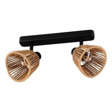 Eglo - Virzāmais gaismeklis 2xE14/10W/230V melns/bēšs