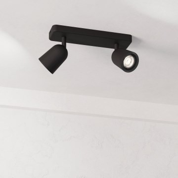 Eglo - virziena gaismeklis 2xGU10/10W/230V melns