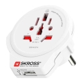 Eiropas ceļojumu adapteris ar USB — paredzēts ārzemniekiem Čehijā, USB‑A 12 W, E/F tips
