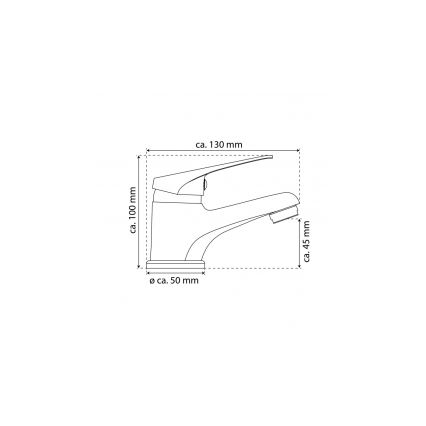 Eisl NI075SCR - Izlietnes jaucējkrāns SPEED balts/spīdīgs hroms