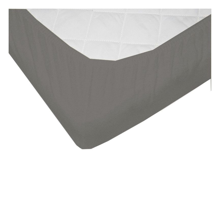 EKO - Ūdensnecaurlaidīgs palags ar gumiju JERSEY 120x60 cm pelēks