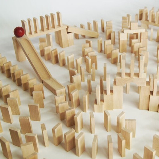 EkoToys - Koka domino 830 gab. dižskābardis