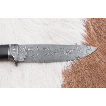 Ekskluzīvs Damaskas nazis 12,7 cm ozols/ebenkoks