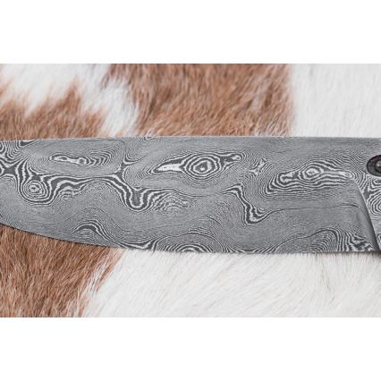 Ekskluzīvs Damaskas nazis 12,7 cm ozols/ebenkoks