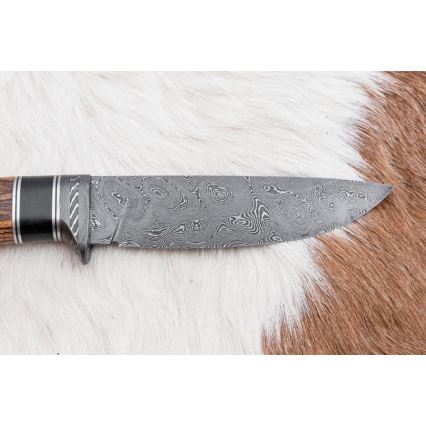 Ekskluzīvs Damaskas nazis 12 cm bocote/ebenkoks