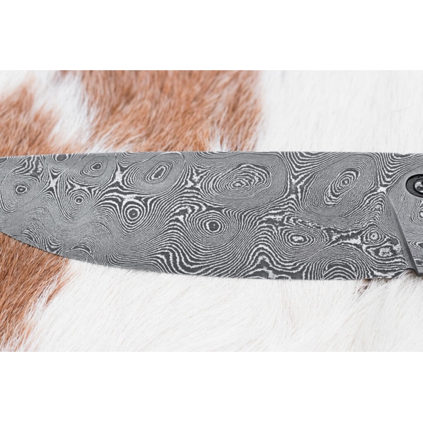 Ekskluzīvs Damaskas nazis 12 cm bocote/ebenkoks