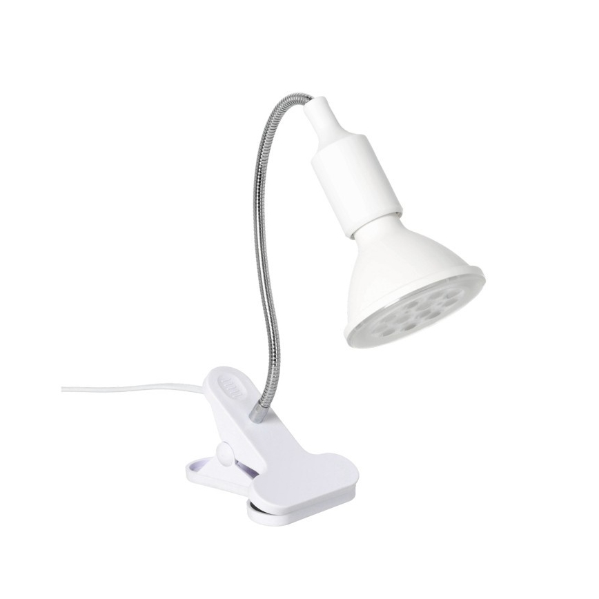 Elastīga galda lampa ar skavu augu audzēšanai PLANTY 1xE27/30W/230V balta