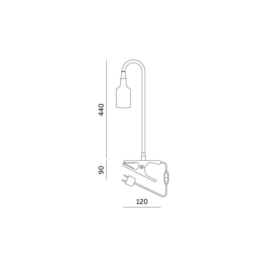Elastīga galda lampa ar skavu augu audzēšanai PLANTY 1xE27/30W/230V balta