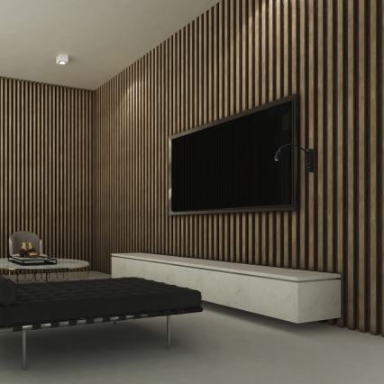 Elastīga LED sienas lampiņa ar USB BASE LED/8W+LED/2W/230V melna