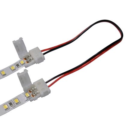 Elastīgs divpusējs leņķa savienotājs priekš 2-pin LED auklas 8 mm