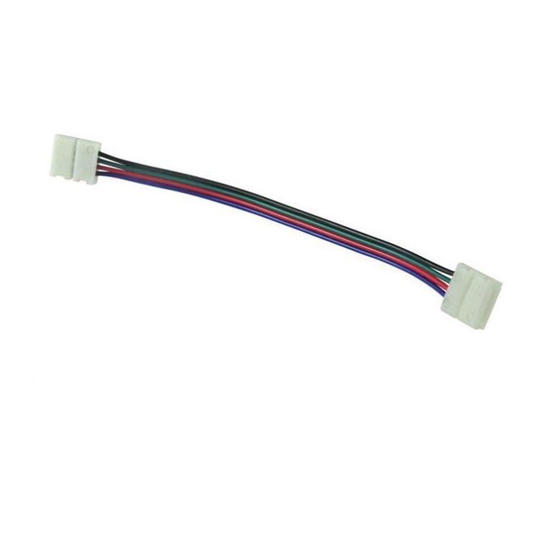 Elastīgs divpusējs savienotājs priekš RGB LED auklas 4pin 10 mm