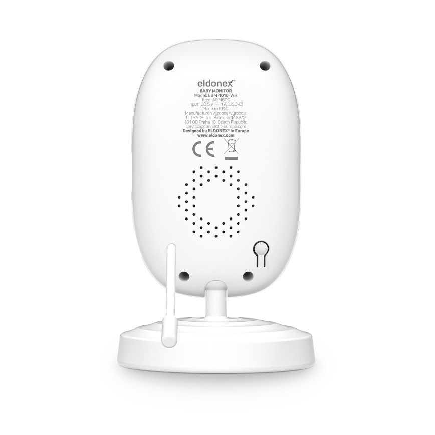 ELDONEX EBM-1010-WH - Bērnu uzraudzības ierīce 5V/2000 mAh