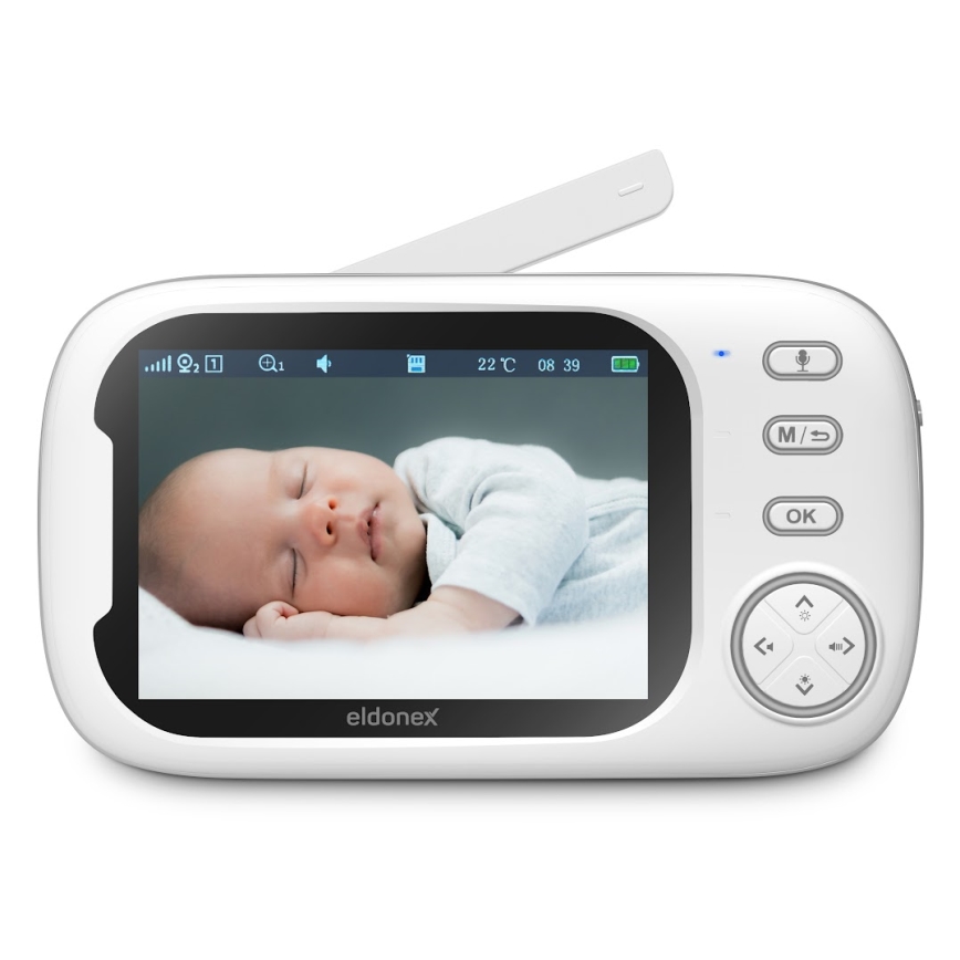 ELDONEX EBM-1010-WH - Bērnu uzraudzības ierīce 5V/2000 mAh