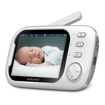 ELDONEX EBM-1010-WH - Bērnu uzraudzības ierīce 5V/2000 mAh