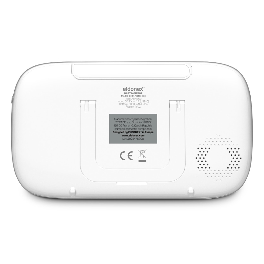 ELDONEX EBM-1010-WH - Bērnu uzraudzības ierīce 5V/2000 mAh