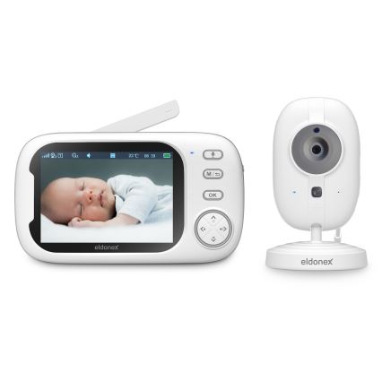 ELDONEX EBM-1010-WH - Bērnu video rūtiņa ar monitoru 5V/2000 mAh