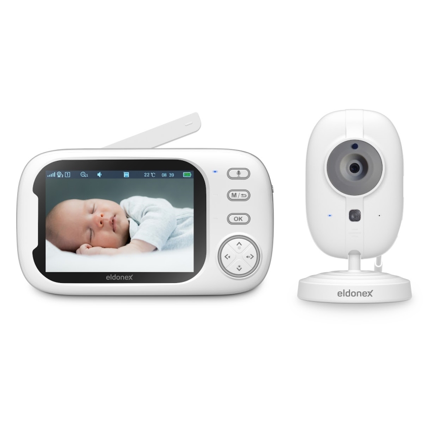 ELDONEX EBM-1010-WH - Bērnu video rūtiņa ar monitoru 5V/2000 mAh