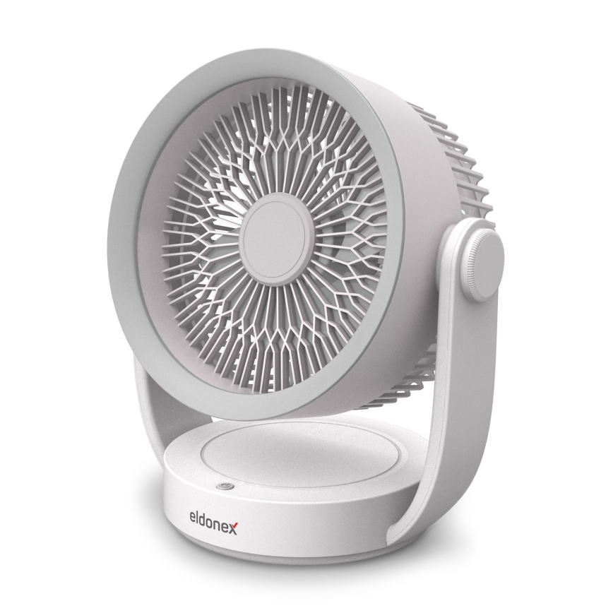 ELDONEX ESF-1010-WH - Uzlādējams galda ventilators 9W/5V 4000 mAh balta