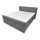 Electric adjustable upholstered bed with mattresses and topper HELEN 180x200 cm pelēka