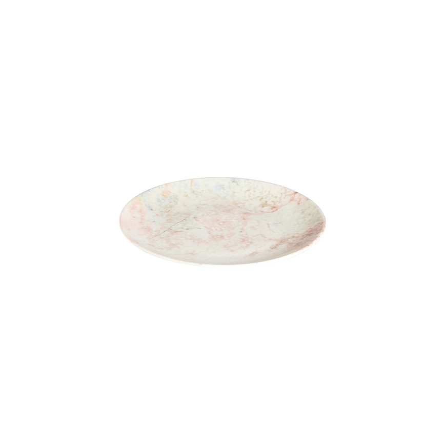 Eleganta 24 daļu porcelāna servīze — rozā/bēša