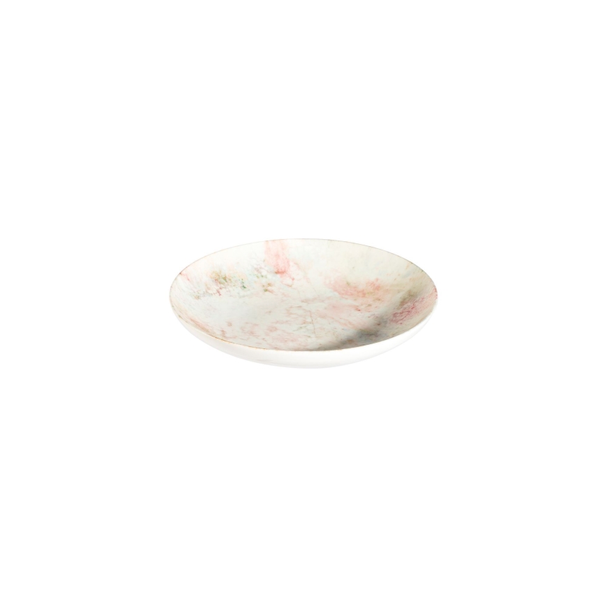 Eleganta 24 daļu porcelāna servīze — rozā/bēša