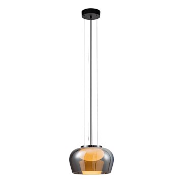 Eleganta piekaramā lustra uz troses INSIEME, 1xGX53/10W/230V, Ø 35 cm, dūmaina melna