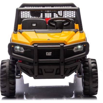 Elektriskā rotaļu mašīna CAT 60W/7500 mAh dzeltena/melnā krāsā ar tālvadības pulti