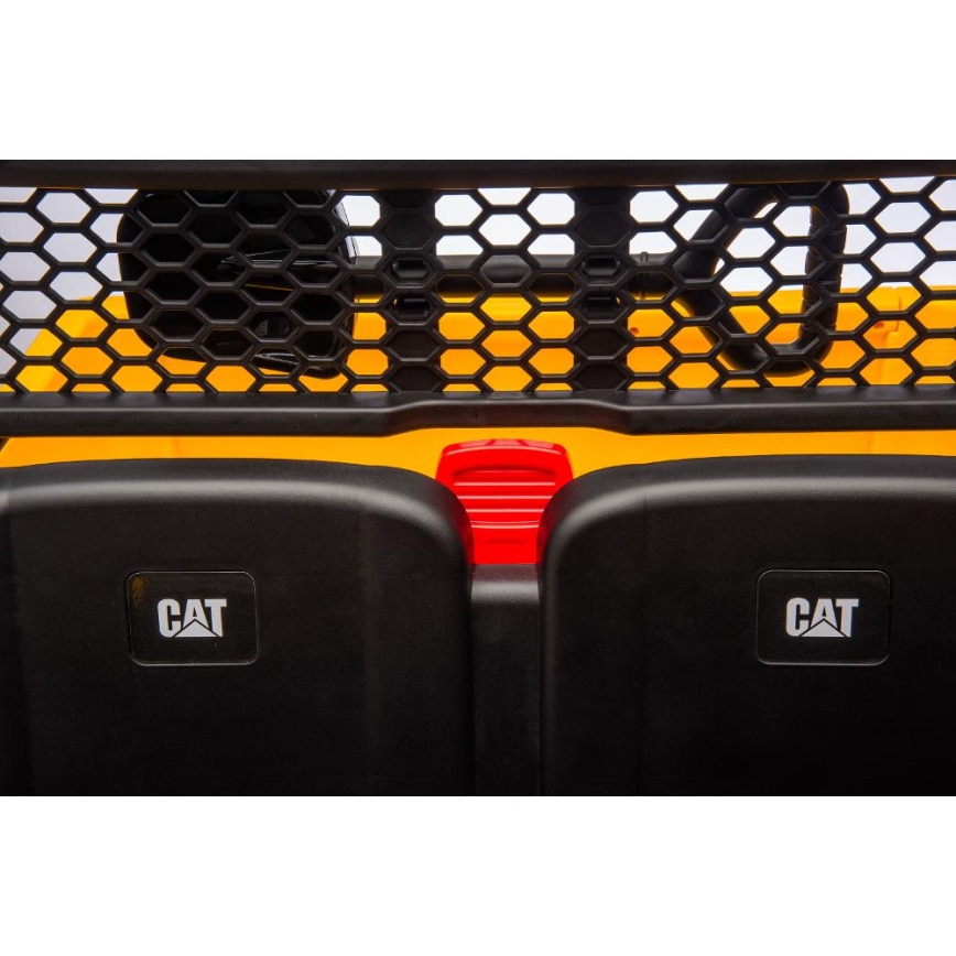 Elektriskā rotaļu mašīna CAT 60W/7500 mAh dzeltena/melnā krāsā ar tālvadības pulti