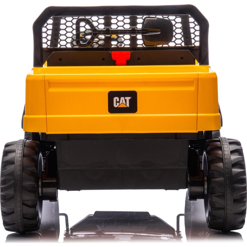 Elektriskā rotaļu mašīna CAT 60W/7500 mAh dzeltena/melnā krāsā ar tālvadības pulti