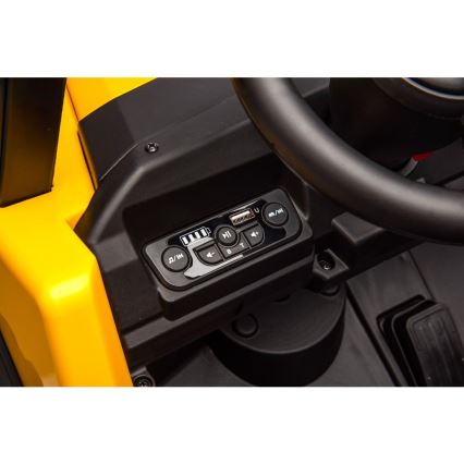 Elektriskais auto CAT 60W/7500 mAh dzeltena/melna + tālvadības pults