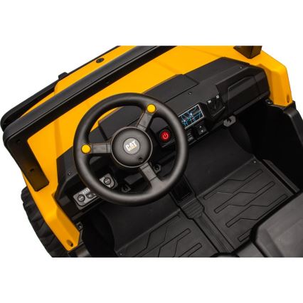 Elektriskais auto CAT 60W/7500 mAh dzeltena/melna + tālvadības pults