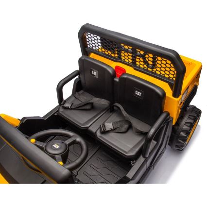 Elektriskais auto CAT 60W/7500 mAh dzeltena/melna + tālvadības pults
