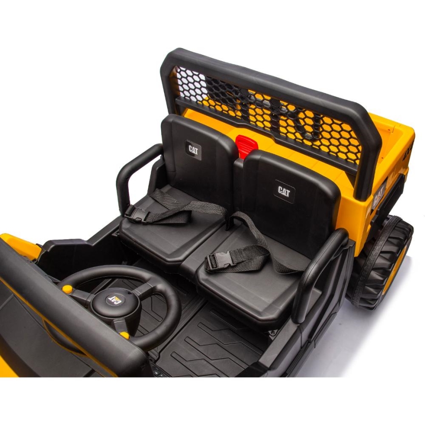 Elektriskais auto CAT 60W/7500 mAh dzeltena/melna + tālvadības pults
