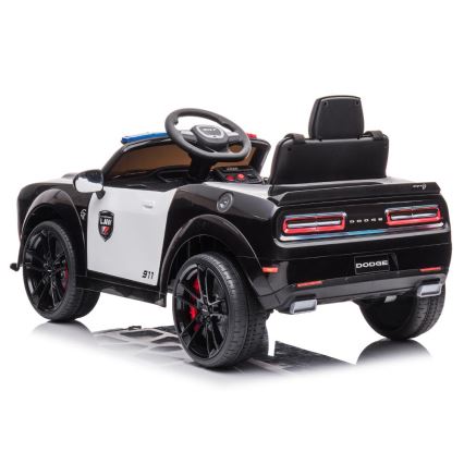 Elektriskais auto Dodge Challenger Policijas automašīna 50W/4500 mAh  melna/balta